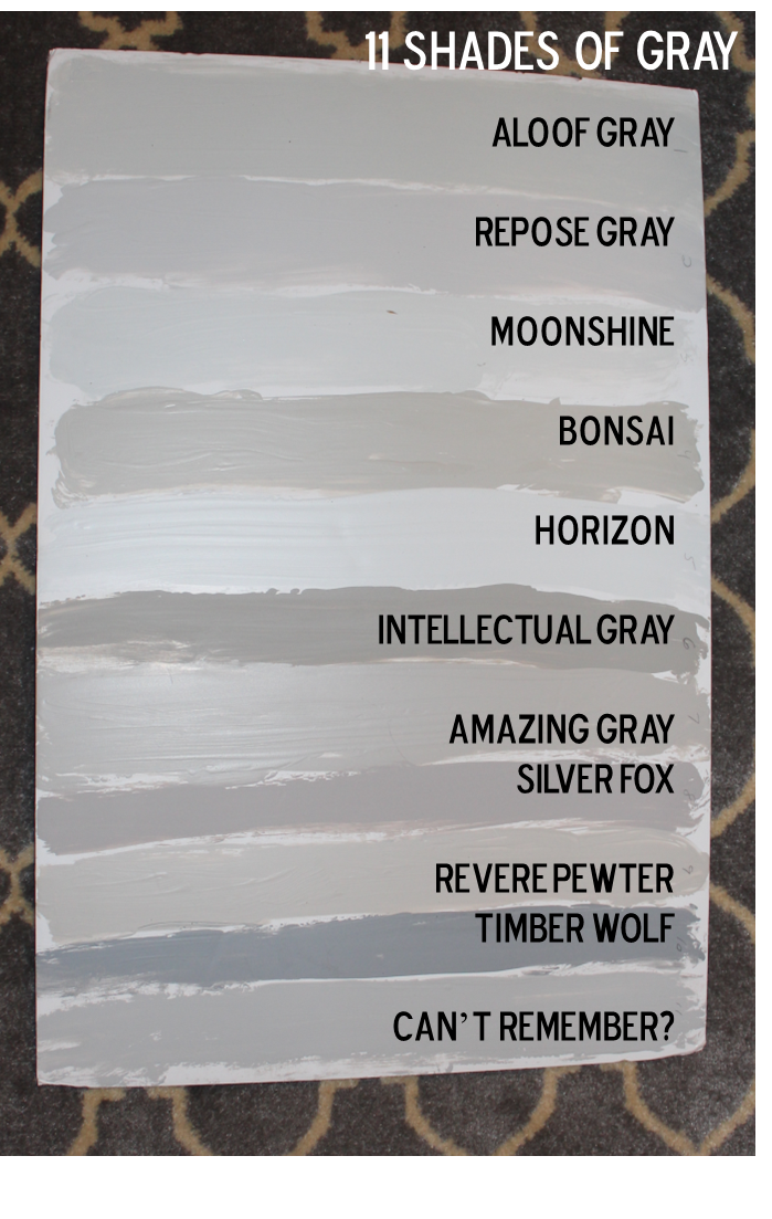 Fifty Shades of Grey… Our House Paint Colors