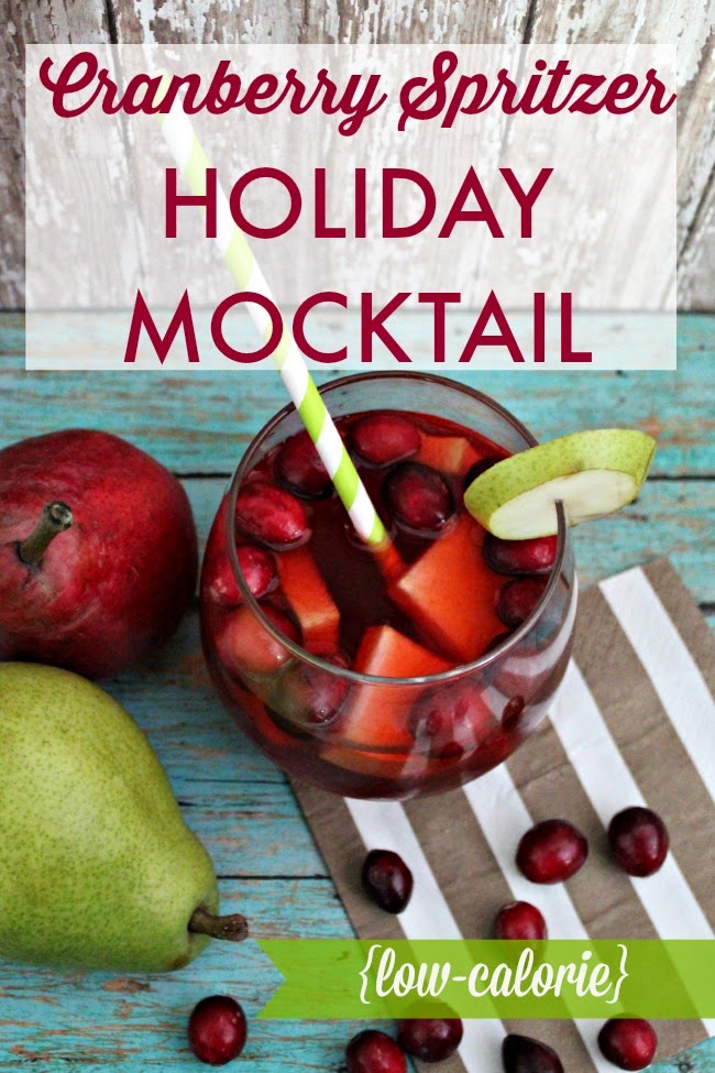 Signature Holiday Mocktail: Low-Cal Cranberry Spritzer