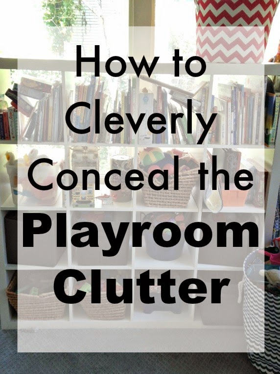 Cleverly Concealing the Playroom Clutter