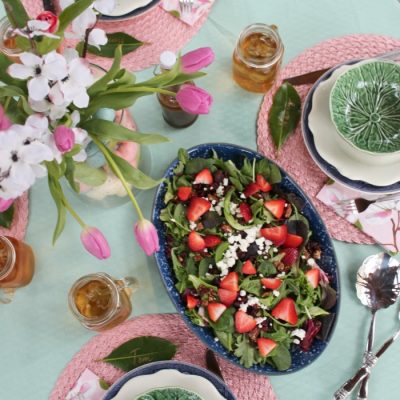 How to Host an Outdoor Spring Soiree and an Irresistible Simple Salad Recipe
