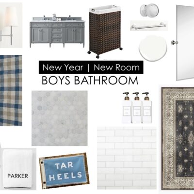 New Year, New Room || Boys Bathroom Vision Board
