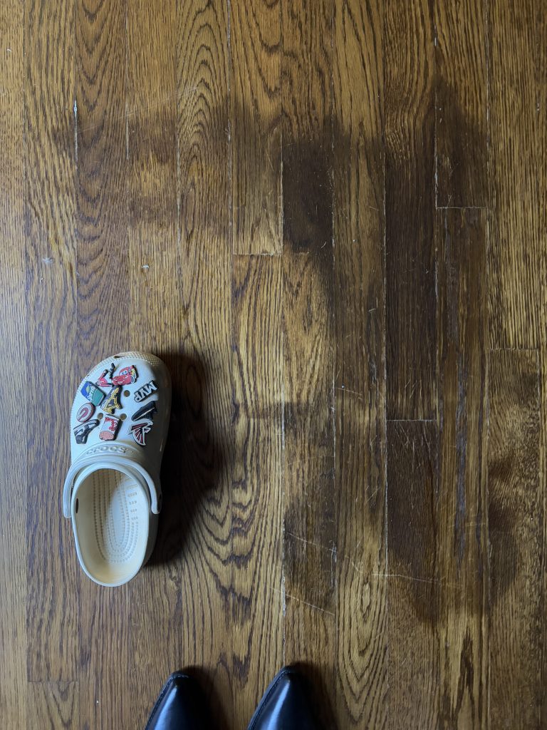how to get dog pee stain out of hardwood floors